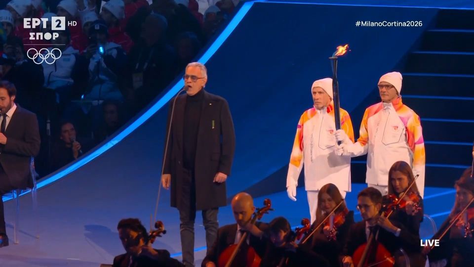 Χειμερινοί Ολυμπιακοί Αγώνες 2026: Ο Andrea Bocelli επέστρεψε 20 χρόνια μετά, στη σκηνή των Χειμερινών Ολυμπιακών Αγώνων