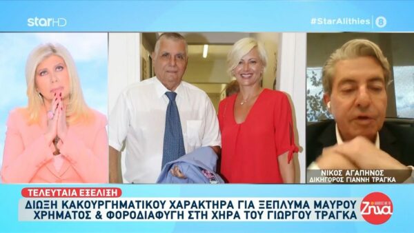 Δίωξη στη χήρα του Γιώργου Τράγκα, Μαρία Καρρά για ξέπλυμα μαύρου χρήματος και φοροδιαφυγή
