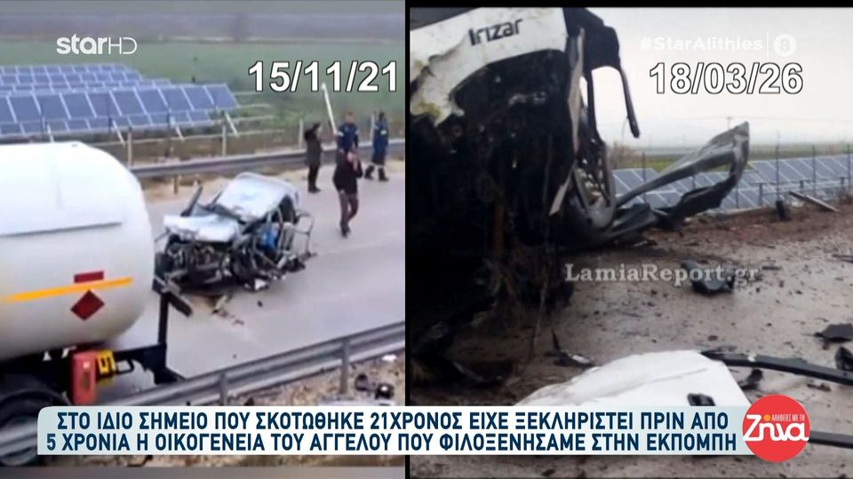 Ανατριχίλα στη Λαμία! Νεκρός 21χρονος πατέρας στο ίδιο ακριβώς σημείο που σκοτώθηκε η οικογένεια του Άγγελου το 2021