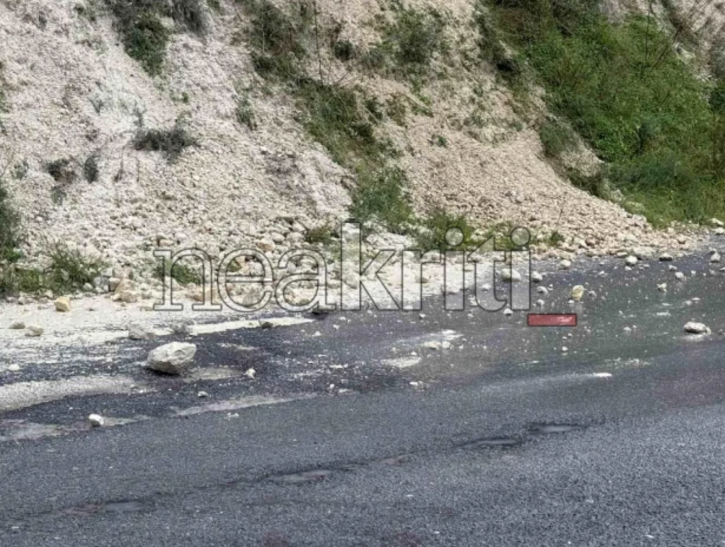 Πλημμύρες, κατολισθήσεις και κλειστοί δρόμοι σε Ηράκλειο και Χανιά λόγω της κακοκαιρίας, δείτε φωτογραφίες