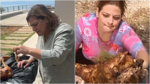 Η Βίκυ Σταυροπούλου αναβίωσε τη σκηνή με το σούβλισμα του αρνιού από το «Είσαι το ταίρι μου»