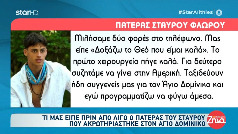 Πατέρας 22χρονου Σταύρου: Μιλήσαμε 2 φορές με το παιδί μας στο τηλέφωνο. Μας είπε, “δοξάζω το Θεό που είμαι καλά…”