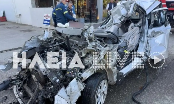 Ζαχάρω: 29χρονος «καρφώθηκε» με το αυτοκίνητό του σε νταλίκα – Σοκαριστικές εικόνες