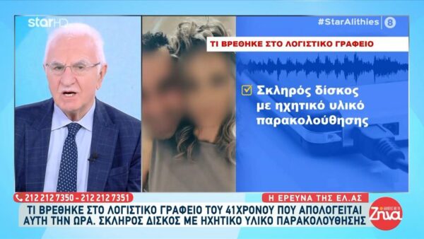 Γυναικοκτονία στην Καλαμάτα: Βρέθηκε σκληρός δίσκος με ηχητικό υλικό παρακολούθησης στο λογιστικό γραφείο όπου εργαζόταν ο 41χρονος