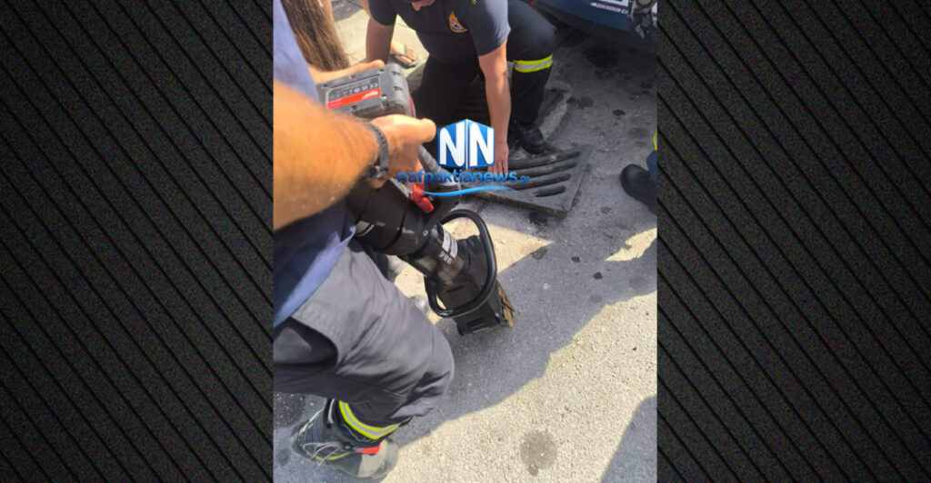 Παιδάκι σφήνωσε σε φρεάτιο στη Ναύπακτο, απεγκλωβίστηκε από την Πυροσβεστική, βίντεο