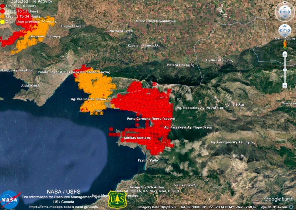 «Έχουν επηρεαστεί 40.000 – 50.000 στρέμματα», λέει ο πυρομετεωρολόγος Θ.Γιάνναρος για τη φωτιά που ξεκίνησε από τη Βοιωτία