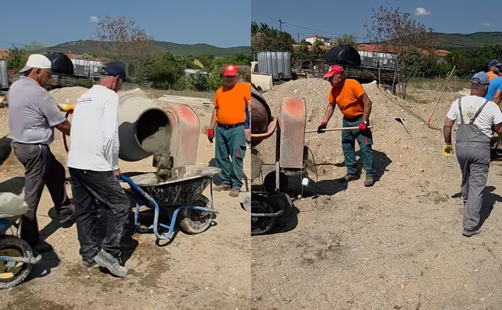 Μαθήματα αλληλεγγύης από το Σουφλί: Οι κάτοικοι κτίζουν το σπίτι ενός ζευγαριού που αποφάσισε να μείνει μόνιμα στο χωριό Ρούσσα