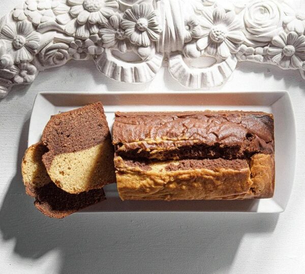 Marble cake με ελαιόλαδο