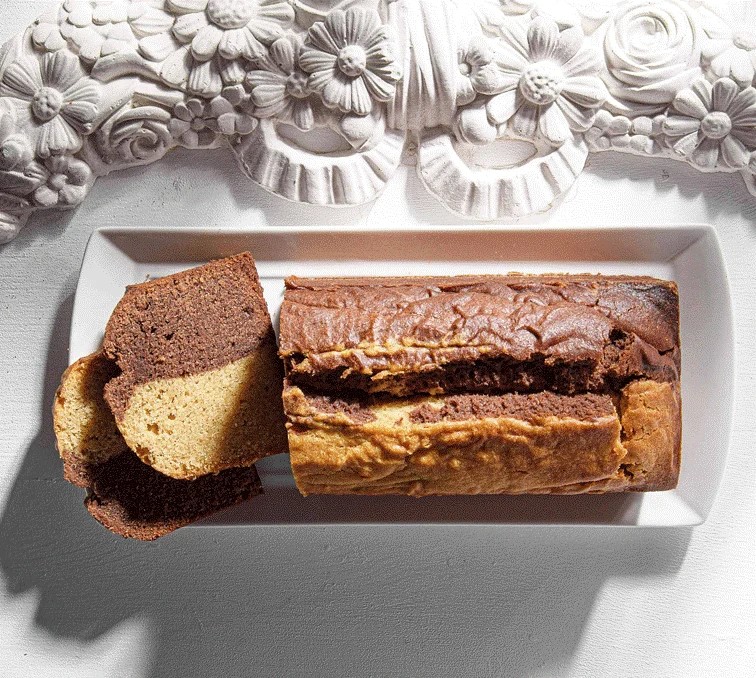 Marble cake με ελαιόλαδο