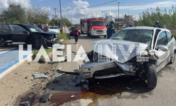 Τραγωδία στον Πύργο: Μια νεκρή και τρεις τραυματίες ύστερα από μετωπική σύγκρουση οχημάτων