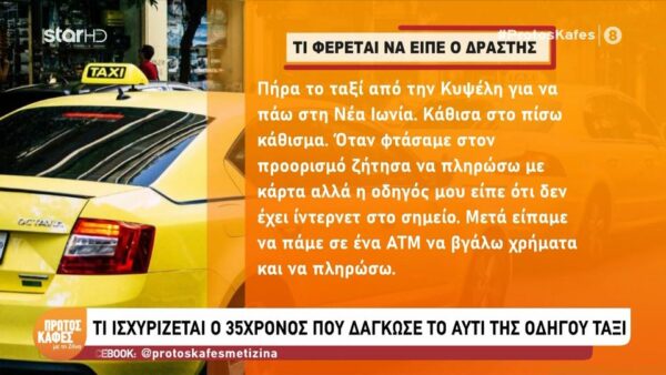 Σοκ στην Αθήνα-34χρονος επιτέθηκε σε οδηγό ταξί και της έκοψε το αυτί με τα δόντια: «Άκουσα ένα κράτς και κόβεται το αυτί μου από τα δόντια του»