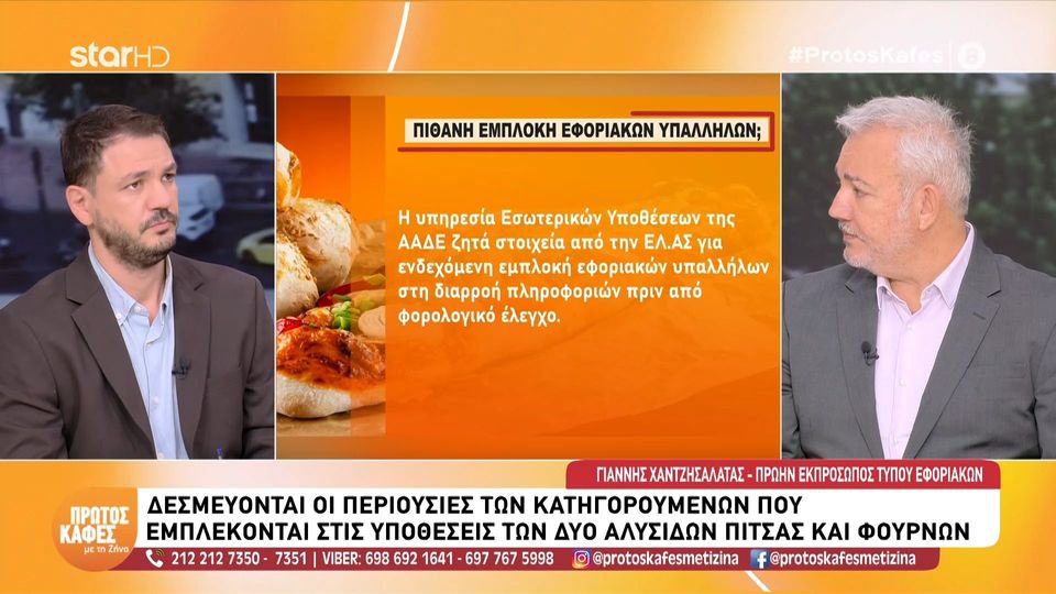 Πρώτος καφές με τη Ζήνα-Δεσμεύονται οι περιουσίες των κατηγορουμένων στις υποθέσεις των δύο αλυσίδων πίτσας και φούρνων
