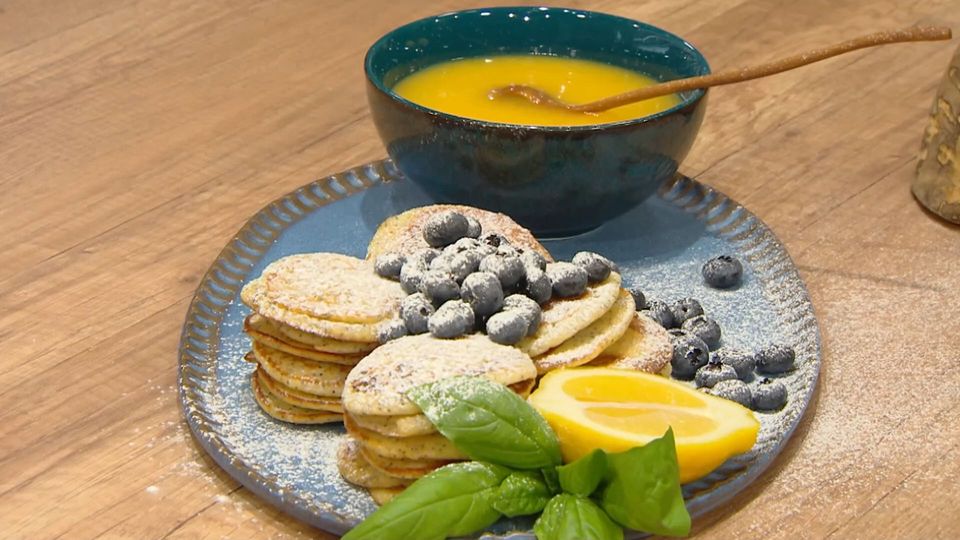 Pancakes με μαρμελάδα λεμονιού