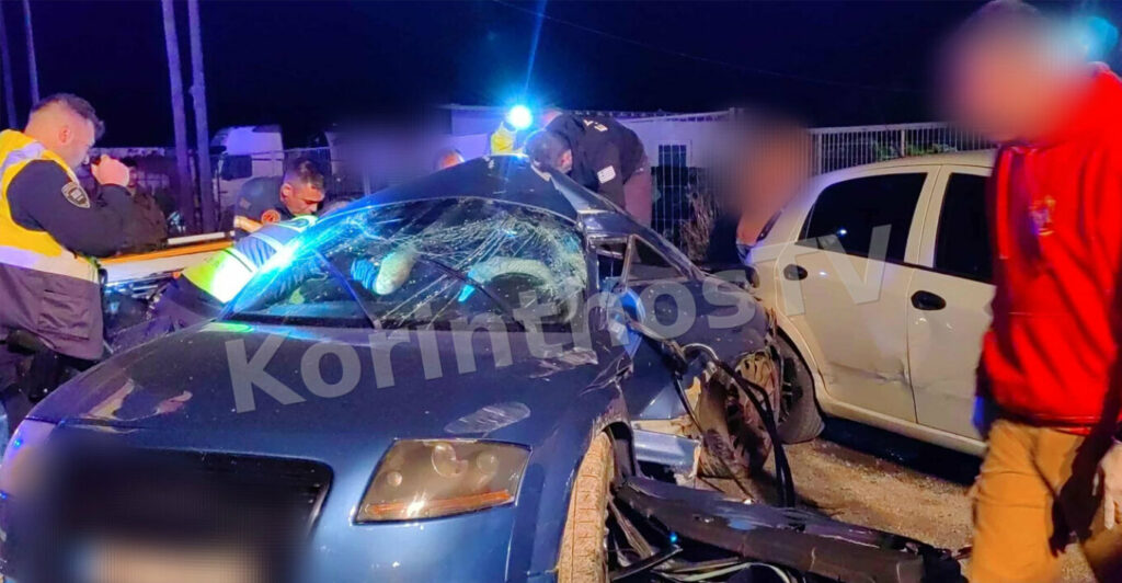 Τραγικό δυστύχημα τη νύχτα στο Δέλτα Κορίνθου: Νεκρός ένας 26χρονος και 5 οι τραυματίες από τη σφοδρή σύγκρουση αυτοκινήτων – Δείτε βίντεο